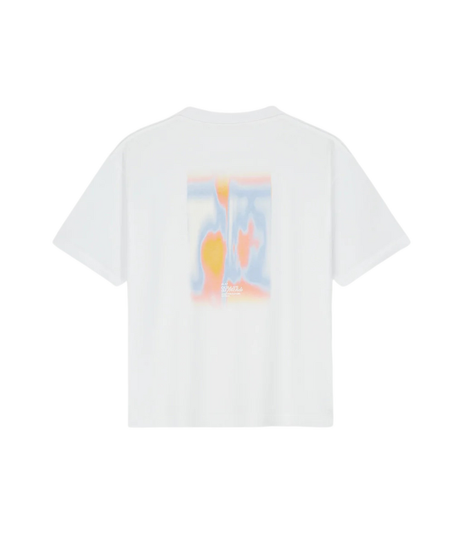 Brushstroke Graphic Boxy Tee Optical White