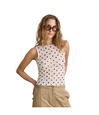 Hosbjerg Betty Top Off White Brown