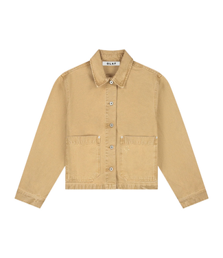 Olaf Monogram Washed Canvas Jacket Medal Bronze - Size M