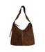 NONA M Crossbody Bag Dark Brown Suede