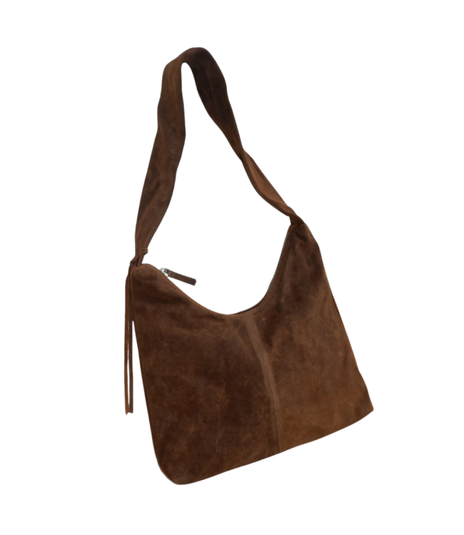 M Crossbody Bag Dark Brown Suede