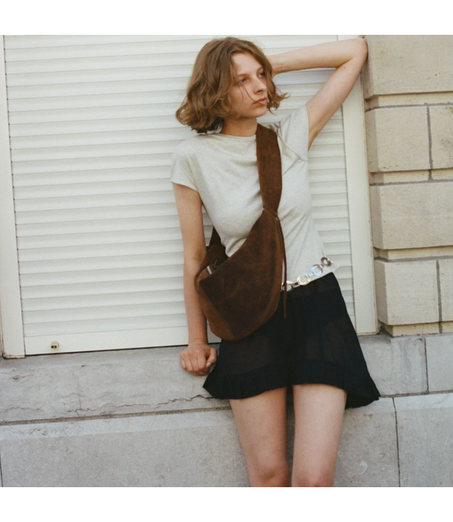 Banana Bag XL Dark Brown Suede