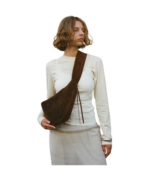 Banana Bag XL Dark Brown Suede