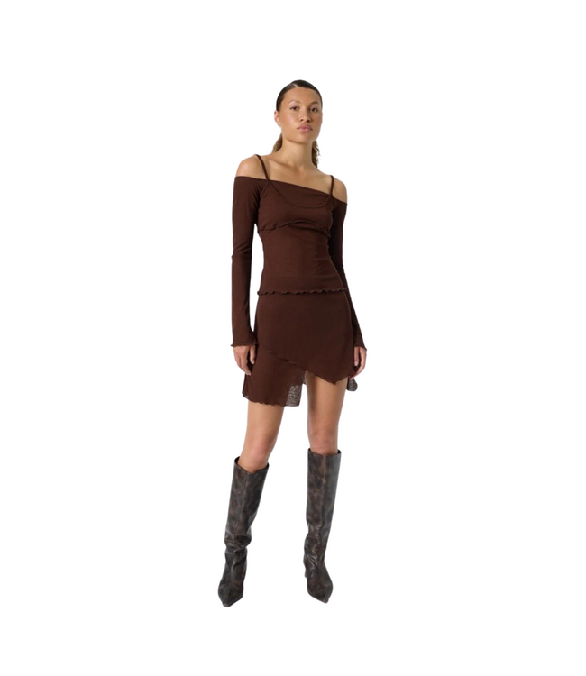 Maddison Blouse Dark Brown