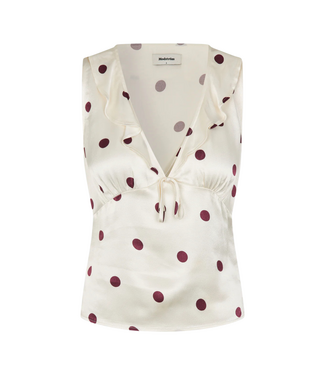 Modström Vanja Print Top Wineberry Dot