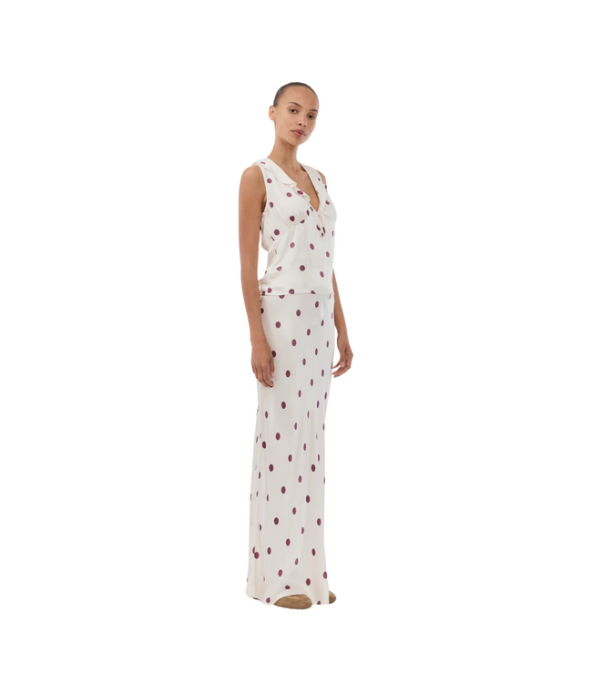 Vanja Print Top Wineberry Dot