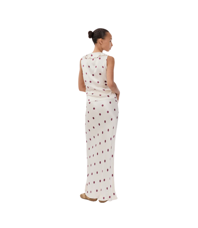 Vanja Print Top Wineberry Dot