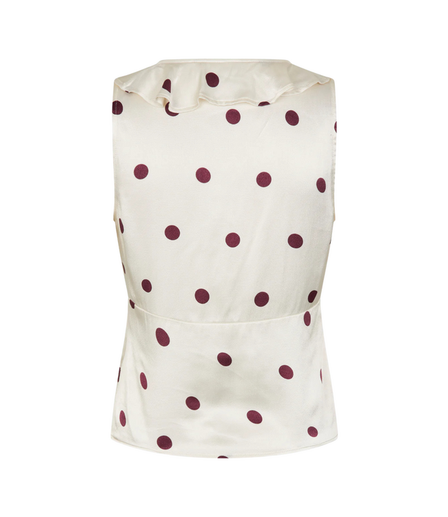Vanja Print Top Wineberry Dot