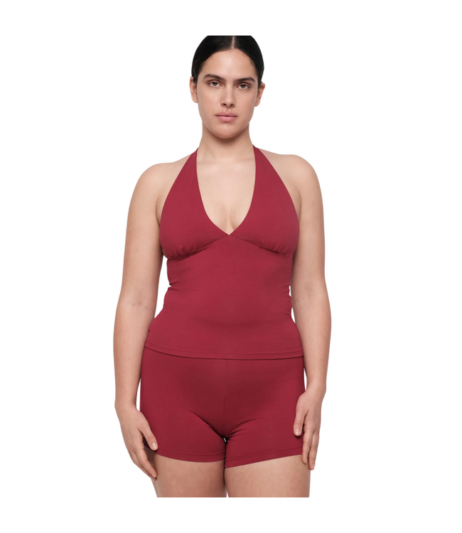 Core Tie Halter Hibiscus Kiss