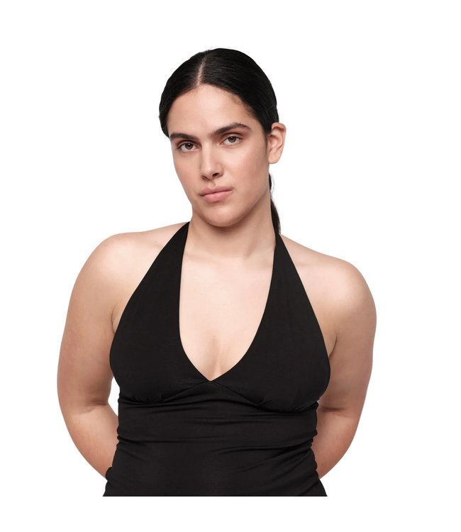 Core Tie Halter Black