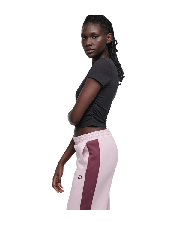 Active Rib Ruched Tee Black