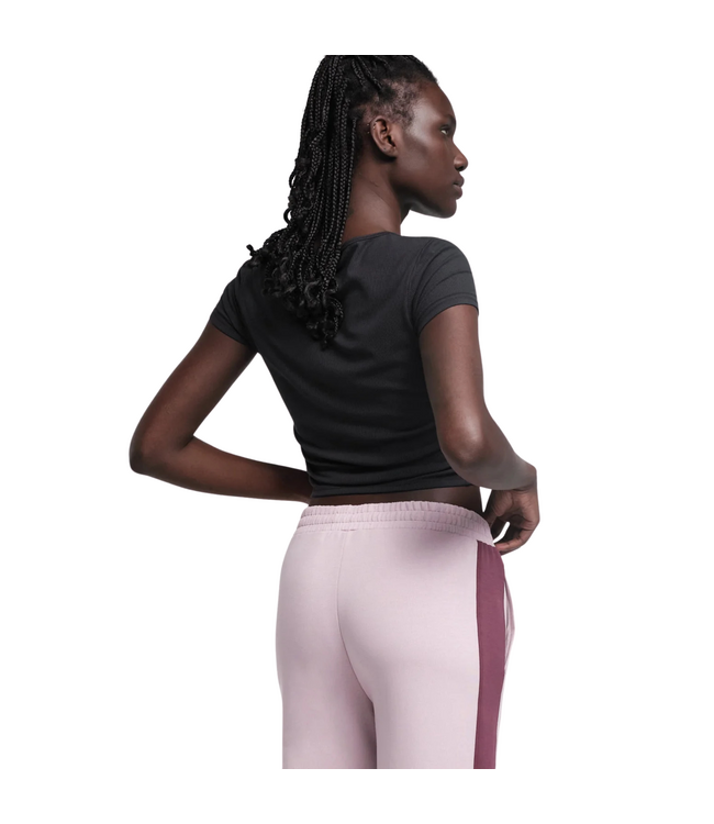 Active Rib Ruched Tee Black