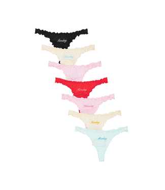 Organic Basics Core Ruffled Thong Week-Pack
