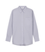 Olaf Stripe Oversized Shirt Off White Purple Heather