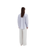 Stripe Oversized Shirt Off White Purple Heather