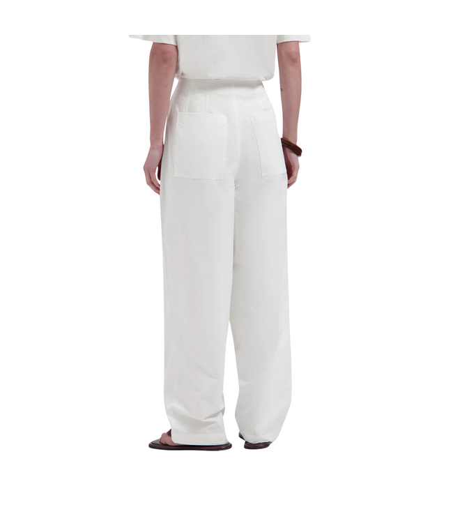 Barrel Leg Pants Optical White