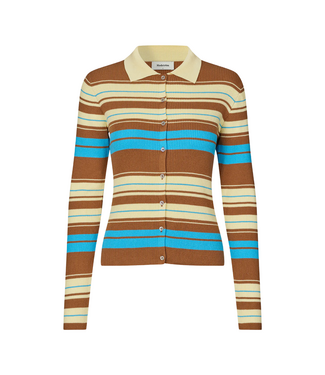 Modström Aslan Cardigan Nuthatch Multi Stripe