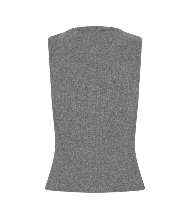 Igor V-Neck Top Dark Grey Melange