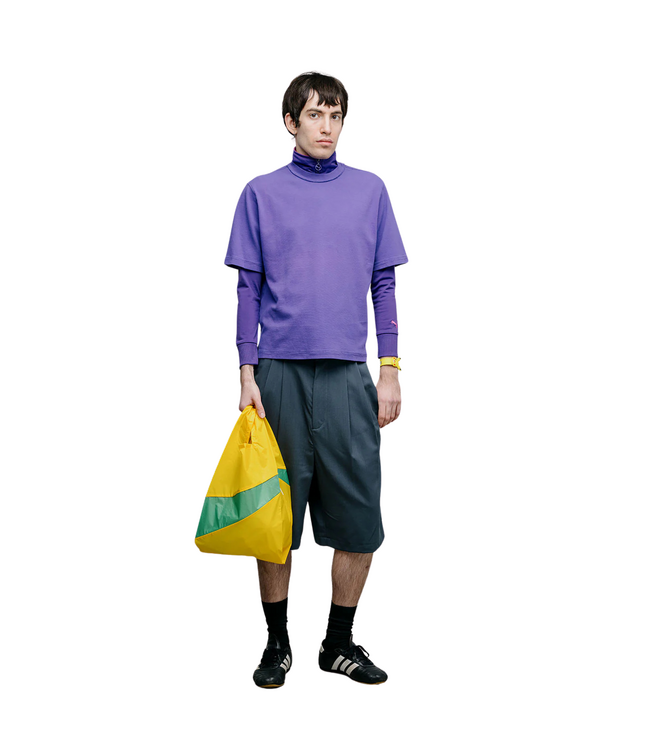 The New Shopping Bag Sunflower&Holly Green M