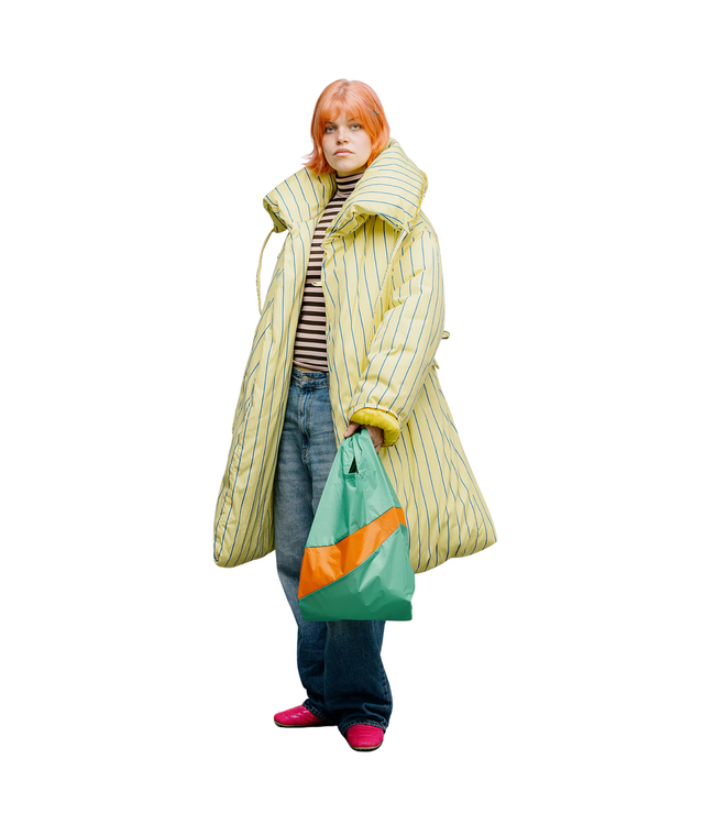 The New Shopping Bag Holly Green&Orange M