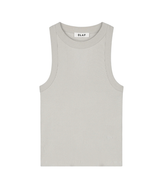 Olaf Retro Logo Rib Tank Top Cement