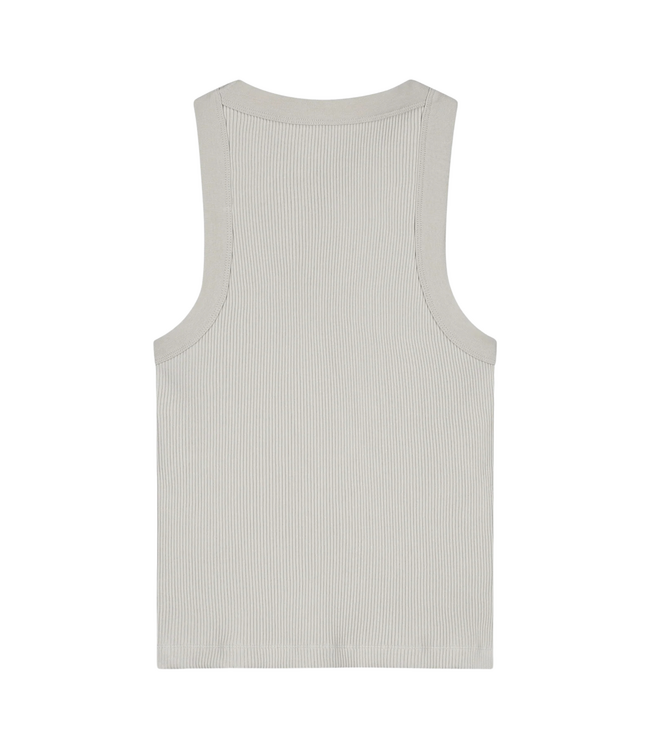 Retro Logo Rib Tank Top Cement