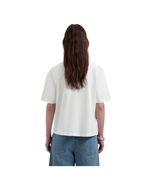 Retro Linen Boxy Tee Off White