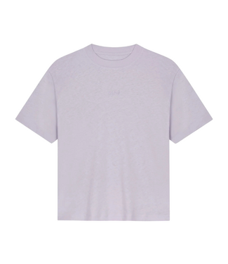 Olaf Retro Linen Boxy Tee Purple Heather
