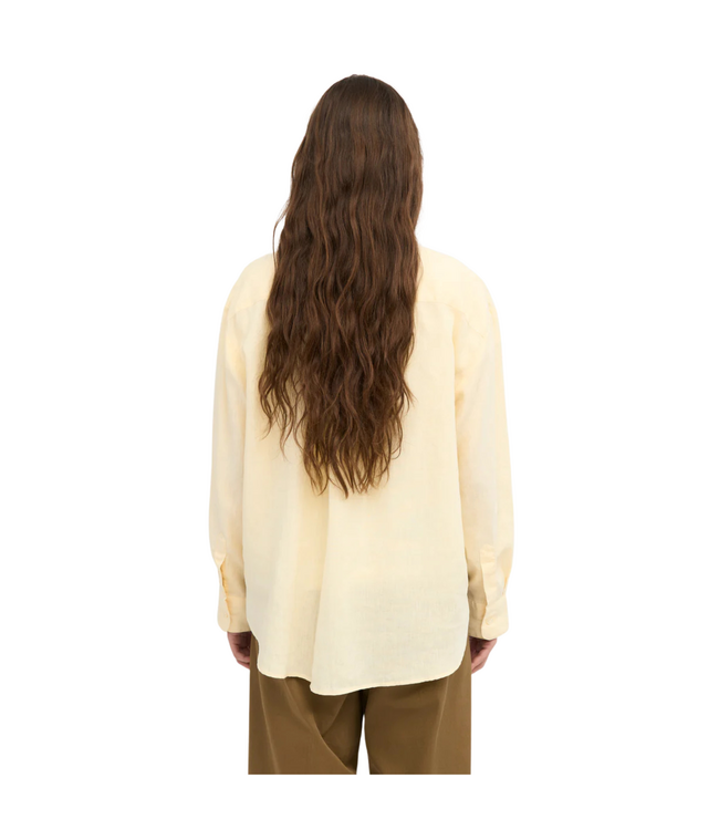 Linen Oversized Shirt Soft Yellow
