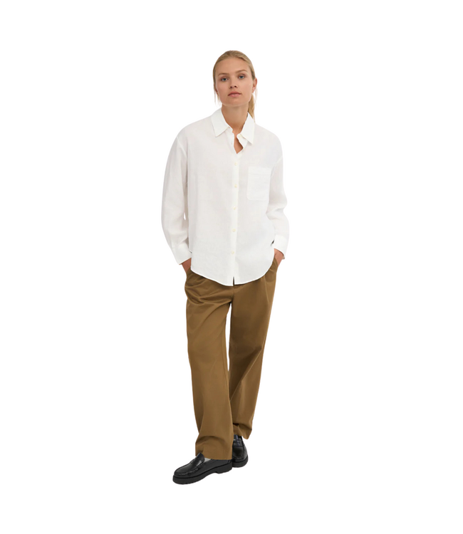 Linen Oversized Shirt Optical White