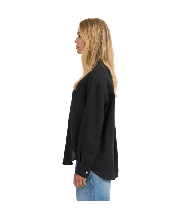 Linen Oversized Shirt Black