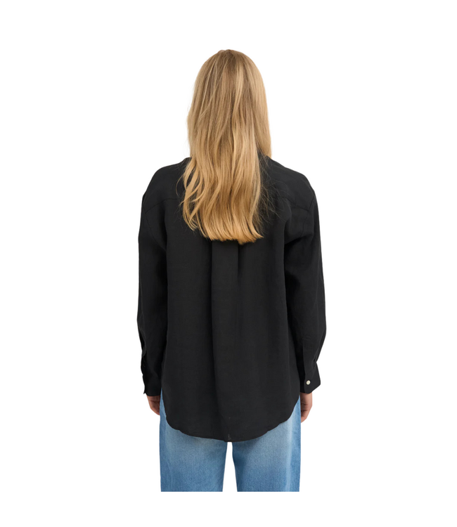 Linen Oversized Shirt Black