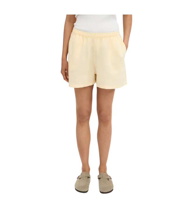 Linen Shorts Soft Yellow