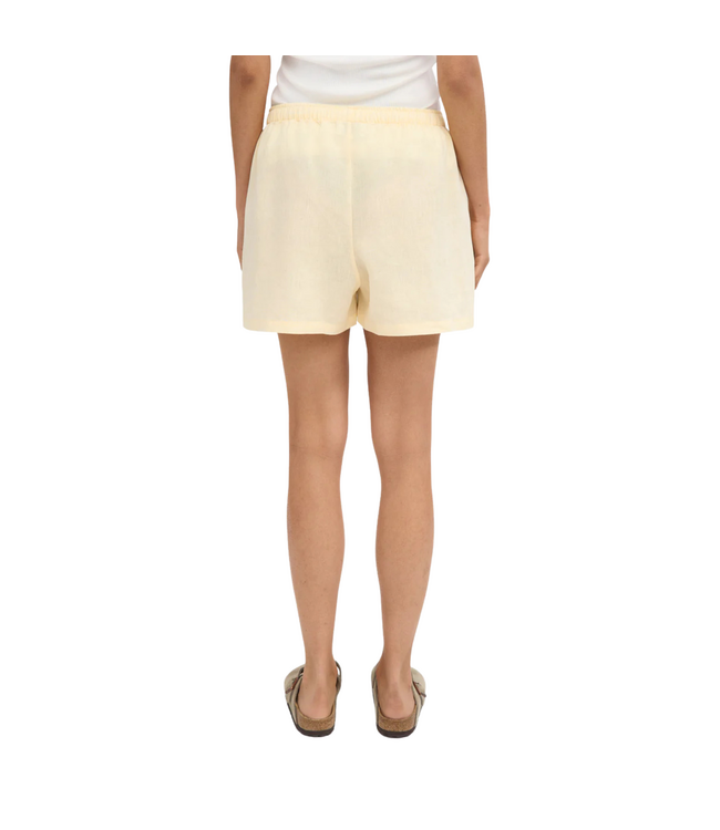 Linen Shorts Soft Yellow