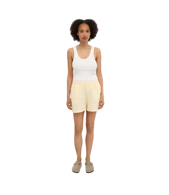 Linen Shorts Soft Yellow