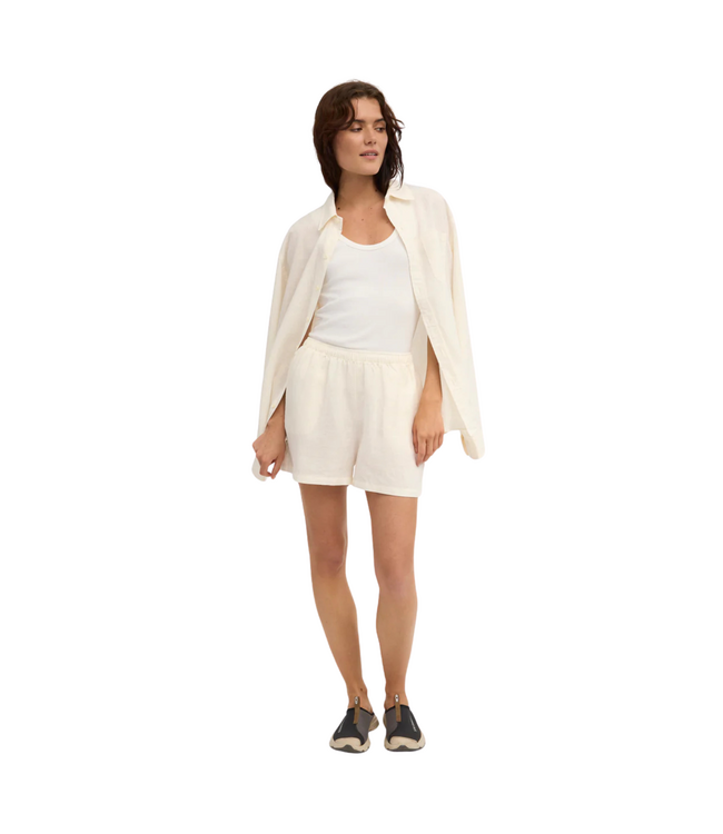Linen Shorts Ivory White