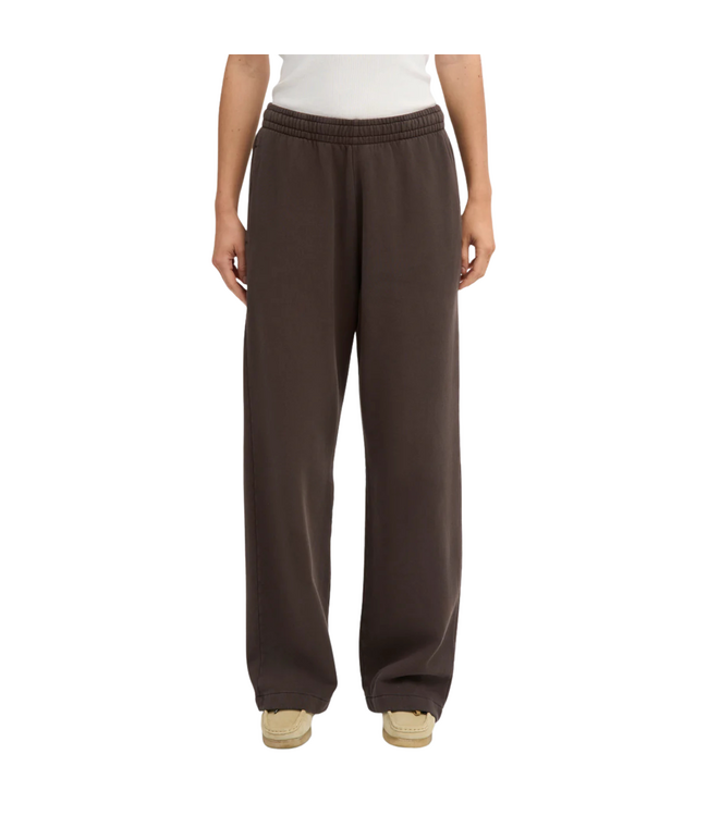 Organic Straight Leg Sweatpants Coffee Brown