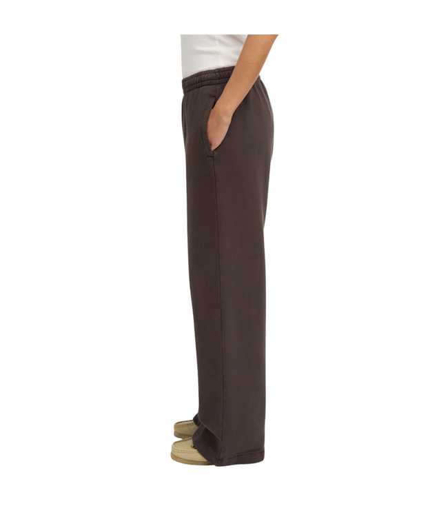 Organic Straight Leg Sweatpants Coffee Brown