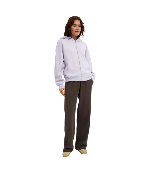 Organic Straight Leg Sweatpants Coffee Brown
