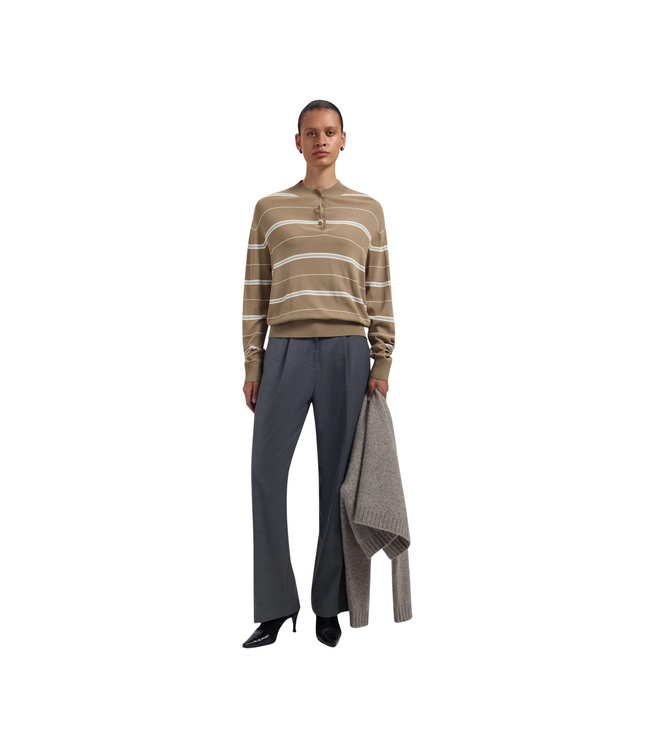 Wool Tailored Trousers Sharkskin