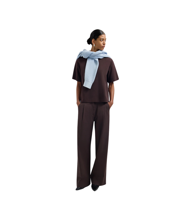 Logo Boxy Tee Chocolate Plum
