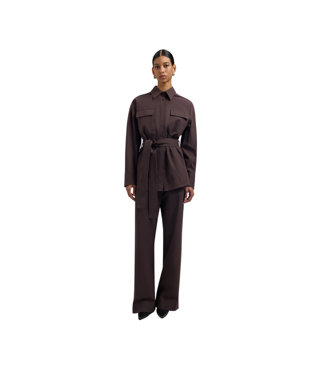 Tailored Trousers Chocolate Plum