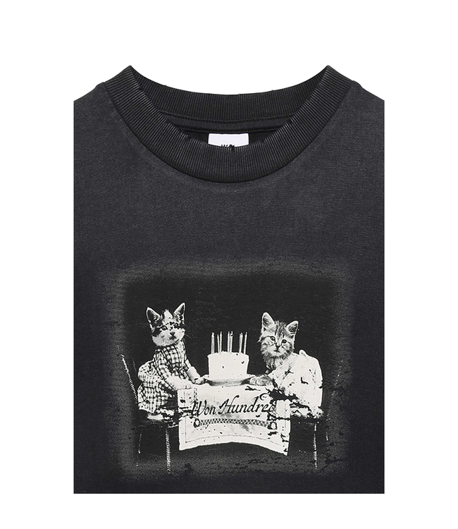Vera Cat Tshirt Washed Black