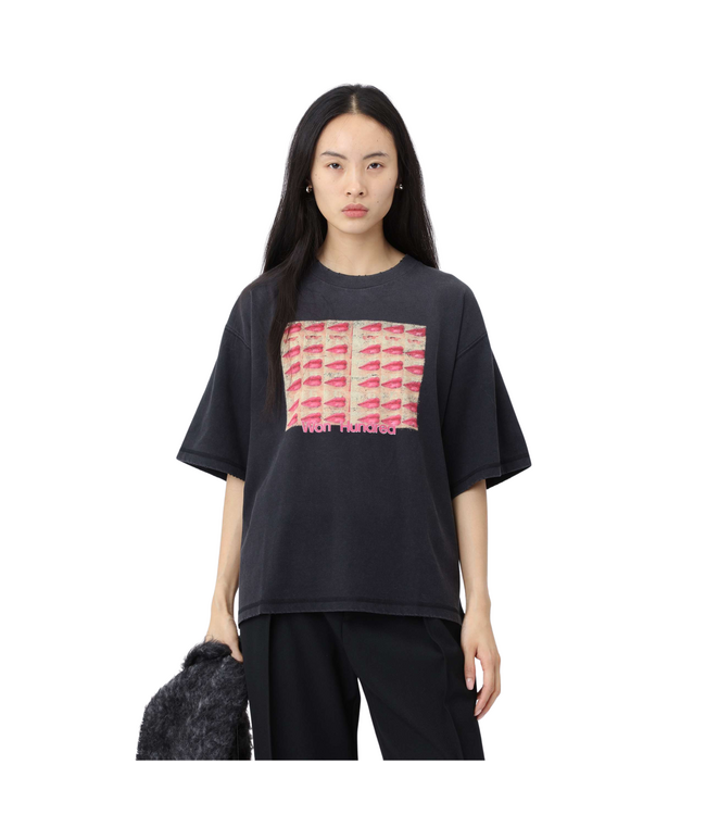 Houston Kisses Tshirt Washed Black