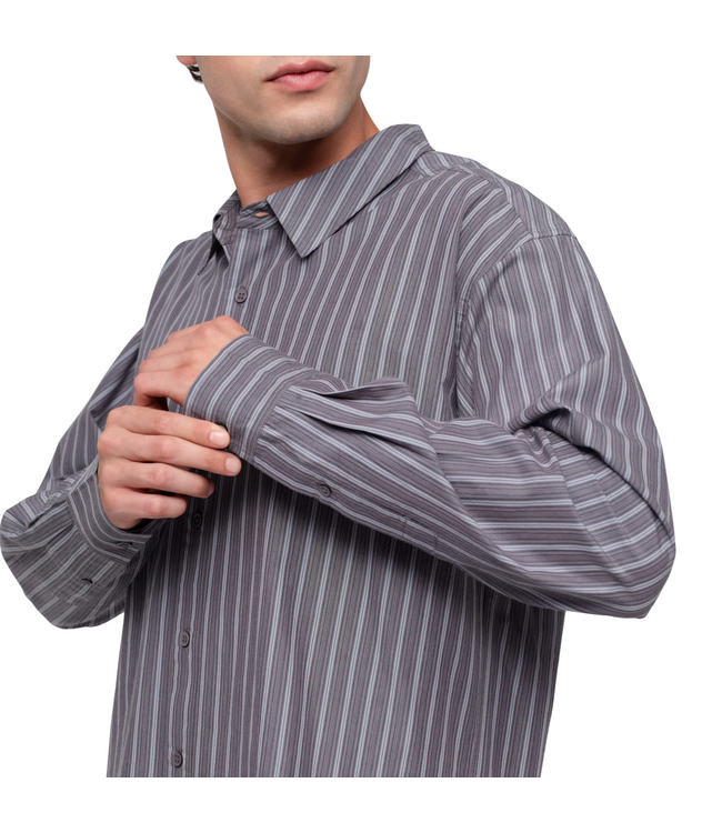 True Relaxed Poplin Shirt Pavement Stripe