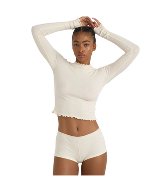 Organic Basics Core Rib Long Sleeve Soft Vanilla