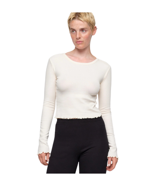 Organic Basics Core Rib Long Sleeve Soft Vanilla