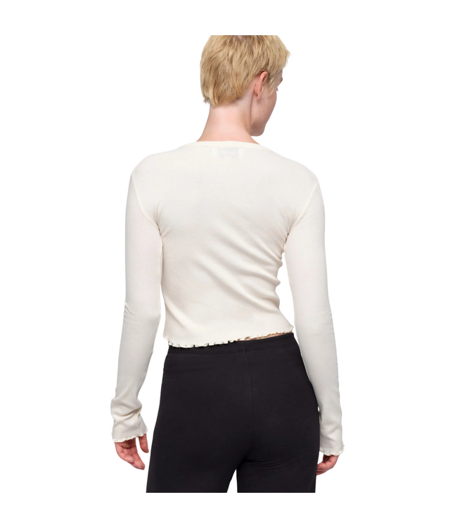 Core Rib Long Sleeve Soft Vanilla