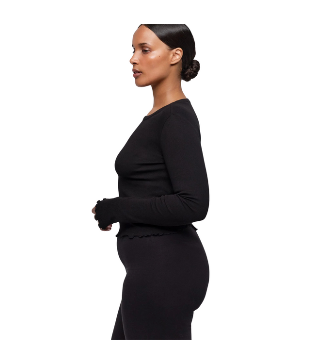 Core Rib Long Sleeve Black
