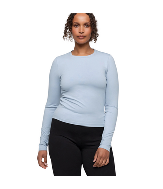 Organic Basics Everyday Regular Long Sleeve Tee Cloudy Blue